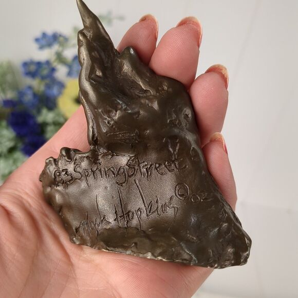 Vintage Mark Hopkins Signed Bronze Sculpture Hand Sculpting Tool Thumb Print 02 - Picture 2 of 9
